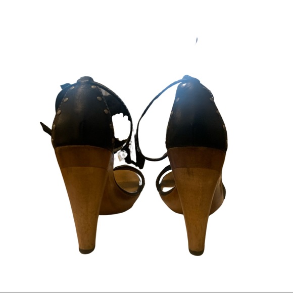 MICHAEL KORS black studded heeled sandals VINTAGE - Picture 4 of 5